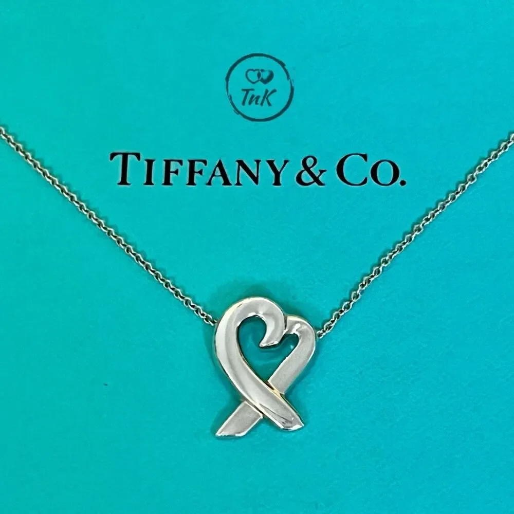 Tiffany & Co Paloma Picasso Loving Heart Pendant Necklace - Silver - 16”